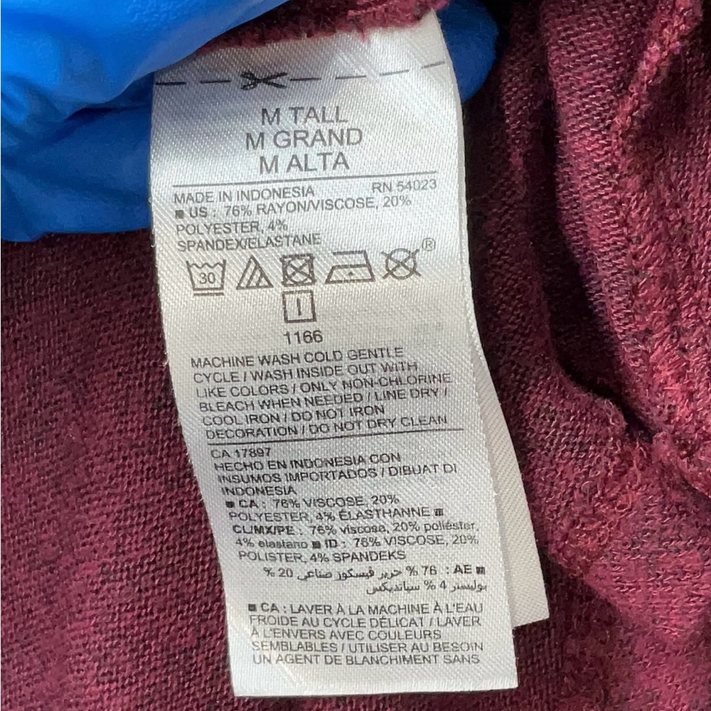 Old Navy | Rich Burgundy Red Long Sleeve Crew Neck Midi Dress Size Medium Tall - Picture 9 of 11